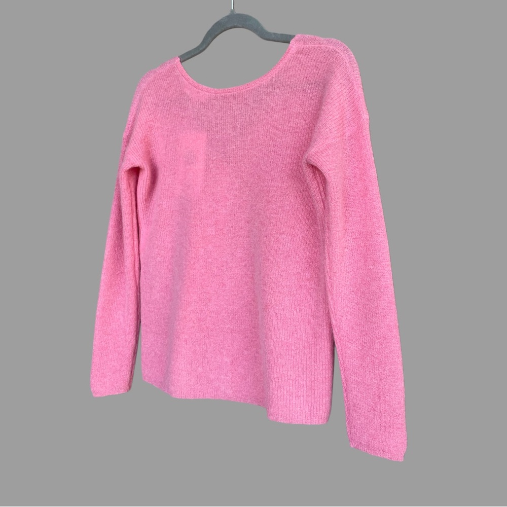 SEZANE NWT Rose Pink Alpaca Mohair Wool Reversible V Neck Barry Cardigan Sweater - Picture 10 of 16